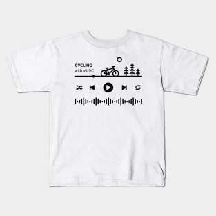 Cycling with Music Kids T-Shirt